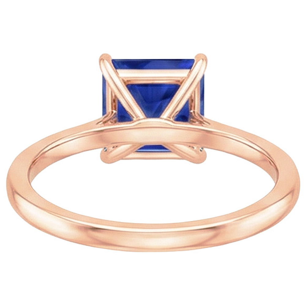 Solitärring aus Roségold Prinzessin Sri Lanka Saphir 3,50 Karat