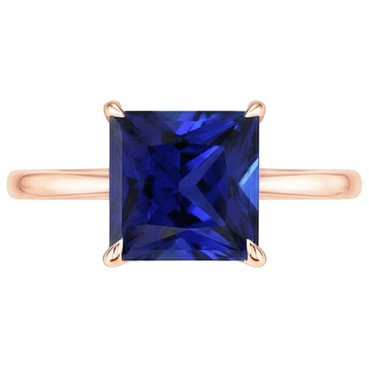 Solitärring aus Roségold Prinzessin Sri Lanka Saphir 3,50 Karat