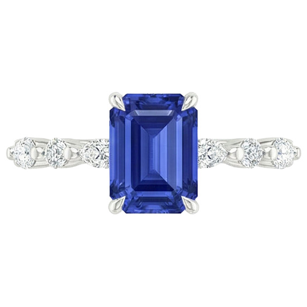echter round diamant 4Karat ring Profilansicht