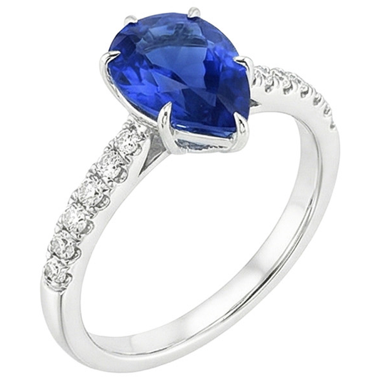 echter round diamant 5Karat ring Seitenansicht