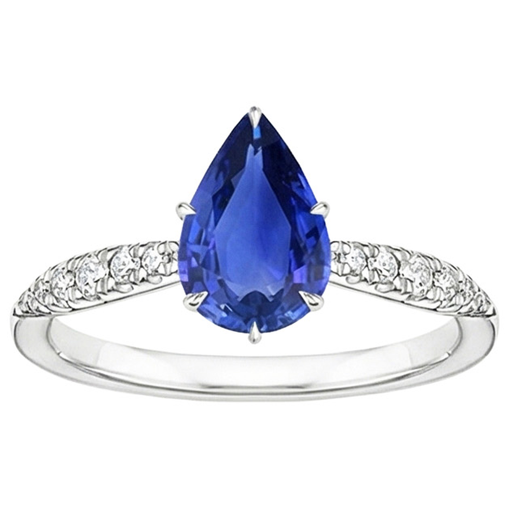 echter round diamant 5Karat ring Draufsicht