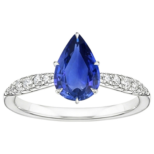 echter round diamant 5Karat ring Draufsicht