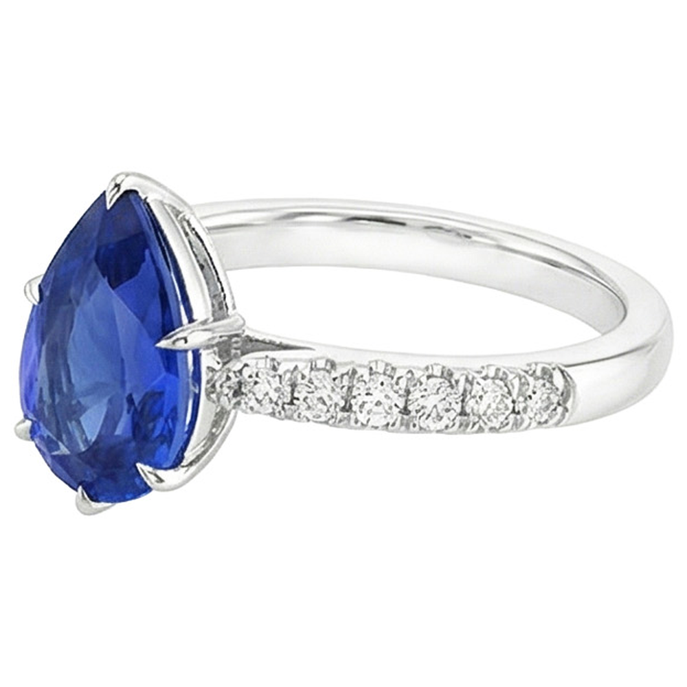 echter round diamant 5Karat ring Profilansicht