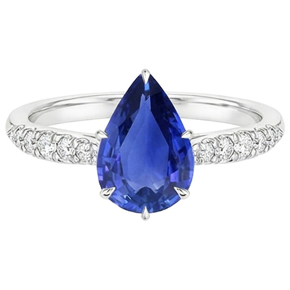 echter round diamant 5Karat ring auf Weiß
