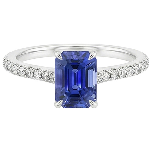 echter round diamant 4Karat ring Profilansicht