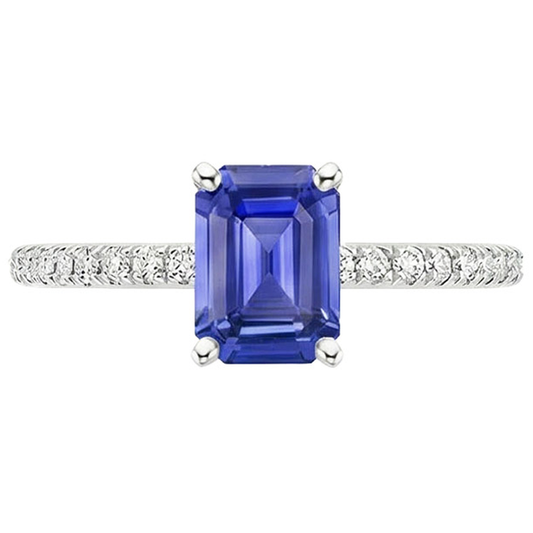 echter round diamant 4Karat ring Profilansicht