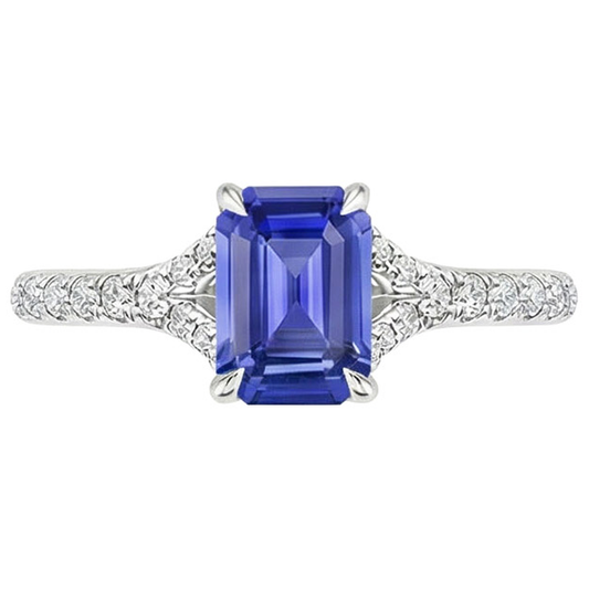 echter round diamant 4Karat ring Profilansicht