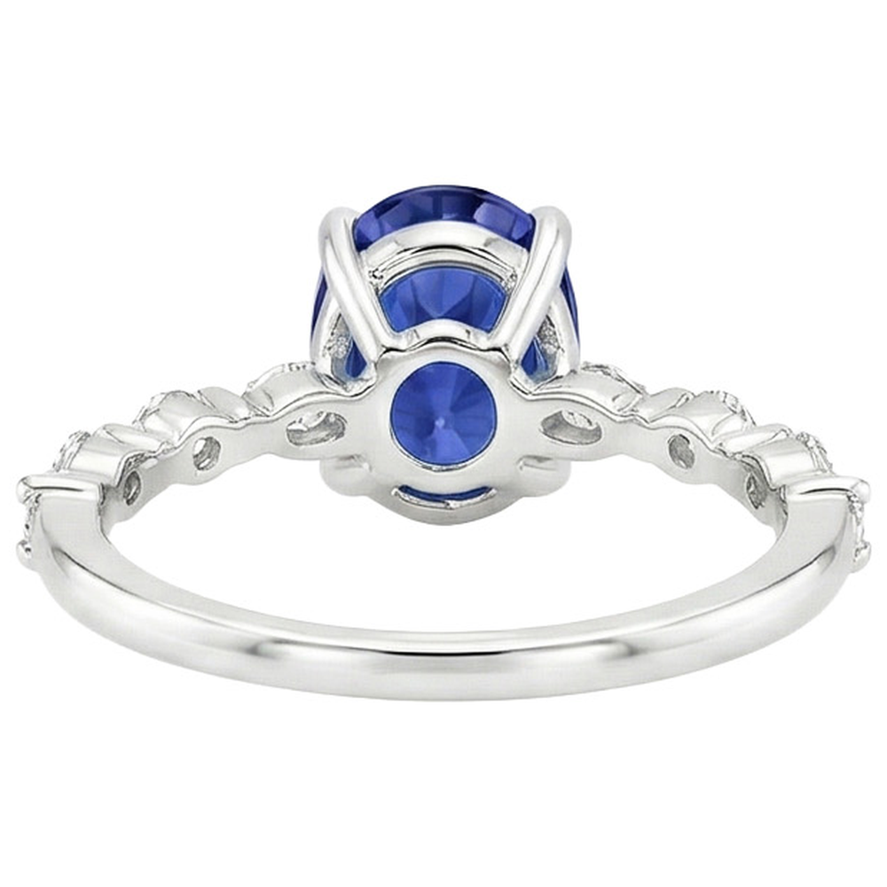 echter oval diamant 4Karat ring Draufsicht