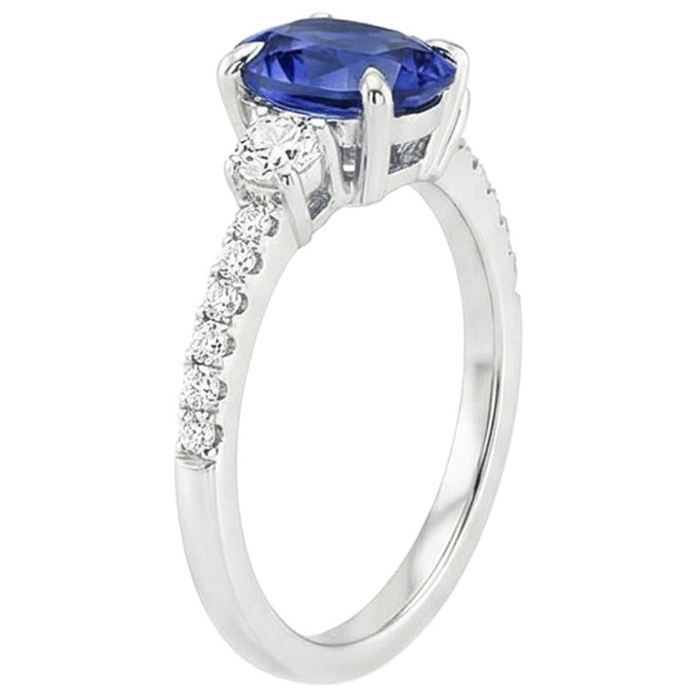 echter oval diamant 3.50Karat ring auf Weiß