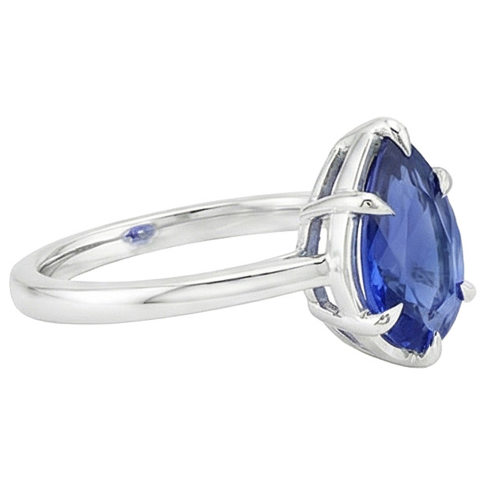 echter pear diamant 2.50Karat ring Draufsicht