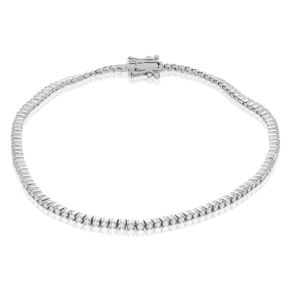 Sparkling Brilliant Cut 4 Karat Echt Diamanten Damen Armband WG 14K