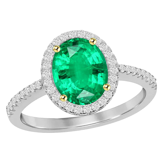 Premium Edler Smaragd Edelstein-Ring 2 Karat – Hauptansicht