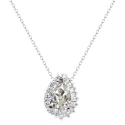 Natürlicher Brillant Anhänger 2,50 Karat – 14K Weißgold