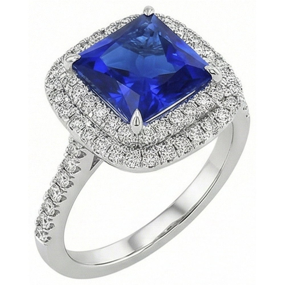 echter round diamant 4.50Karat ring Seitenansicht