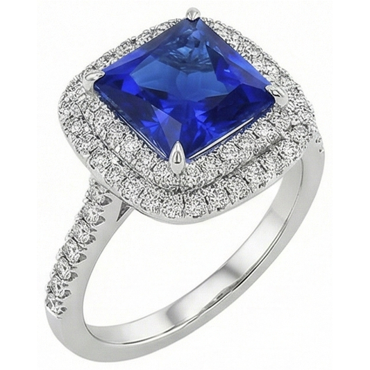 echter round diamant 4.50Karat ring Seitenansicht