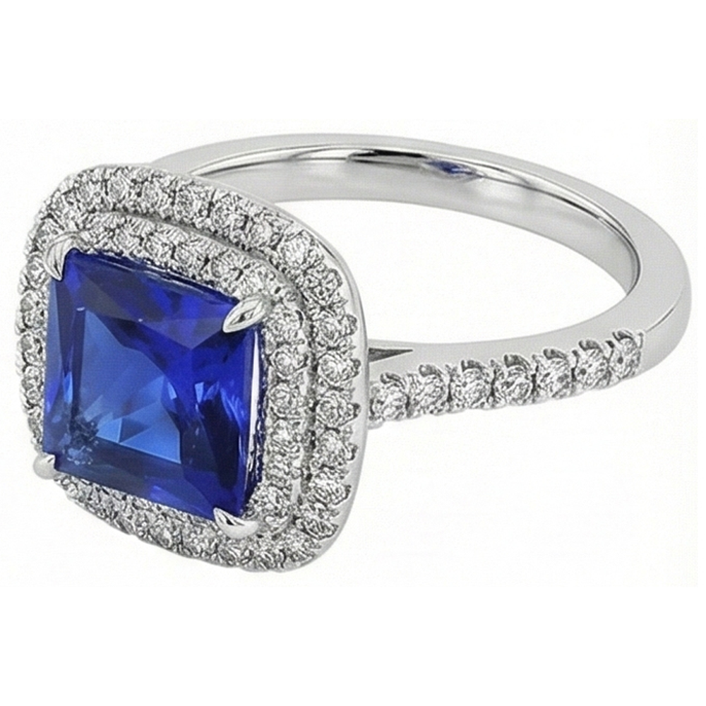 echter round diamant 4.50Karat ring Draufsicht