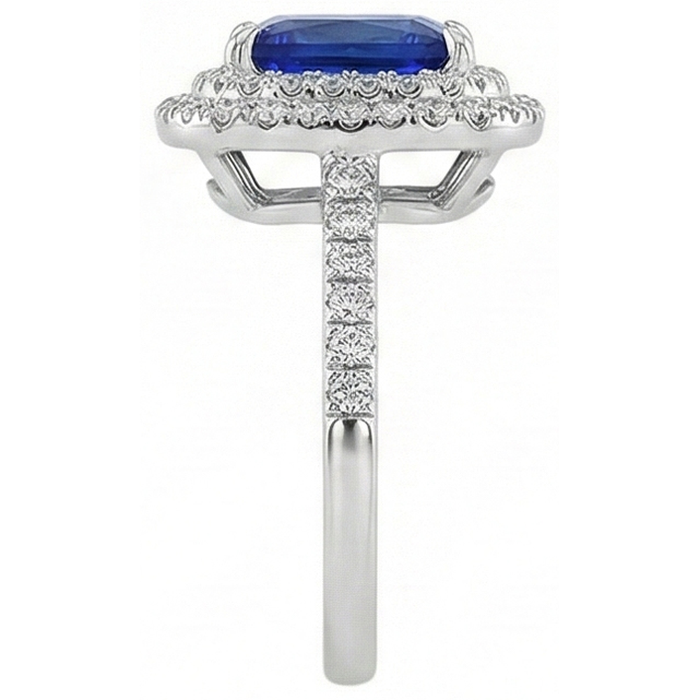echter round diamant 4.50Karat ring Profilansicht