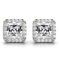 10,50 Karat Diamant Ohrringe in 14K Weißgold