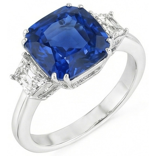 echter asscher diamant 1.00Karat ring Detailansicht