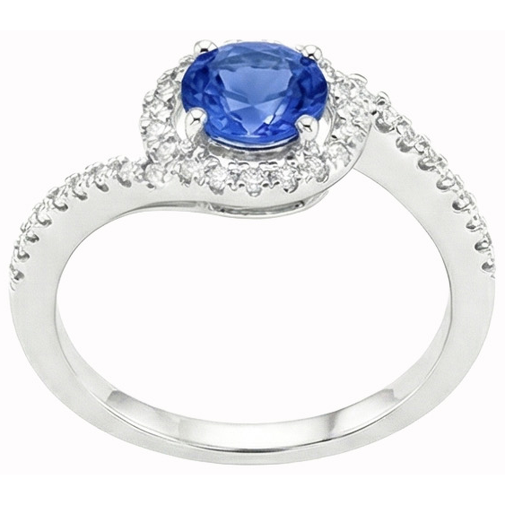 echter round diamant 5.60Karat ring Draufsicht