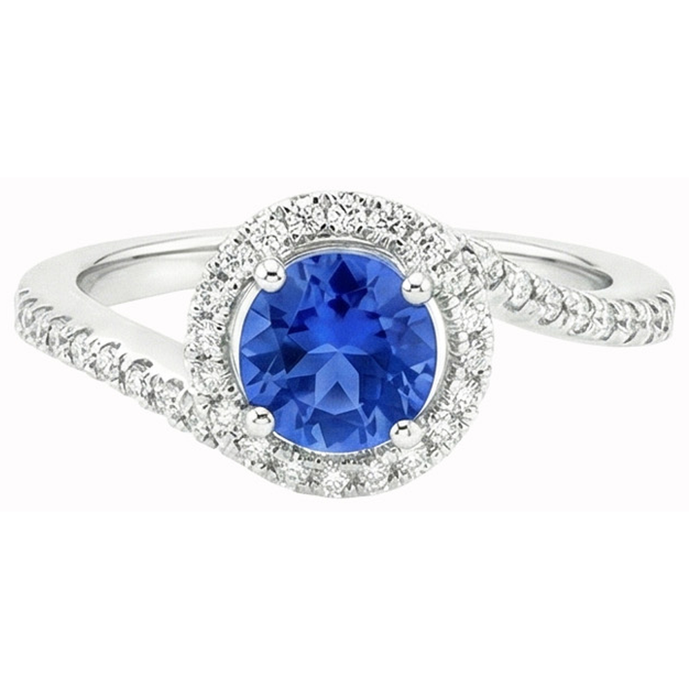 echter round diamant 5.60Karat ring Seitenansicht
