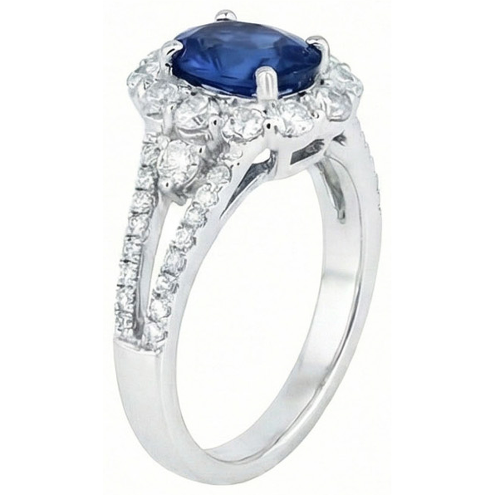 echter oval diamant 2.05Karat ring Detailansicht