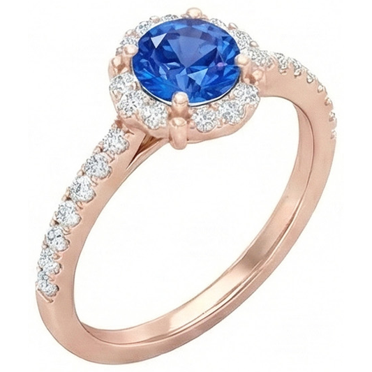echter round diamant 3.25Karat ring Vorderansicht