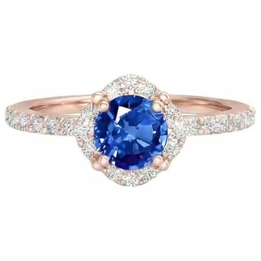 echter round diamant 3.25Karat ring Draufsicht