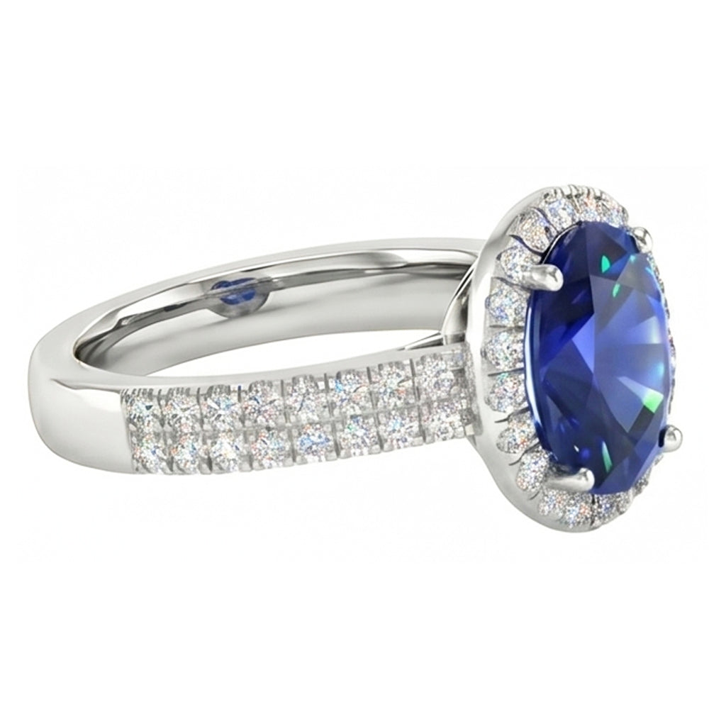 echter oval diamant 7.01Karat ring Draufsicht