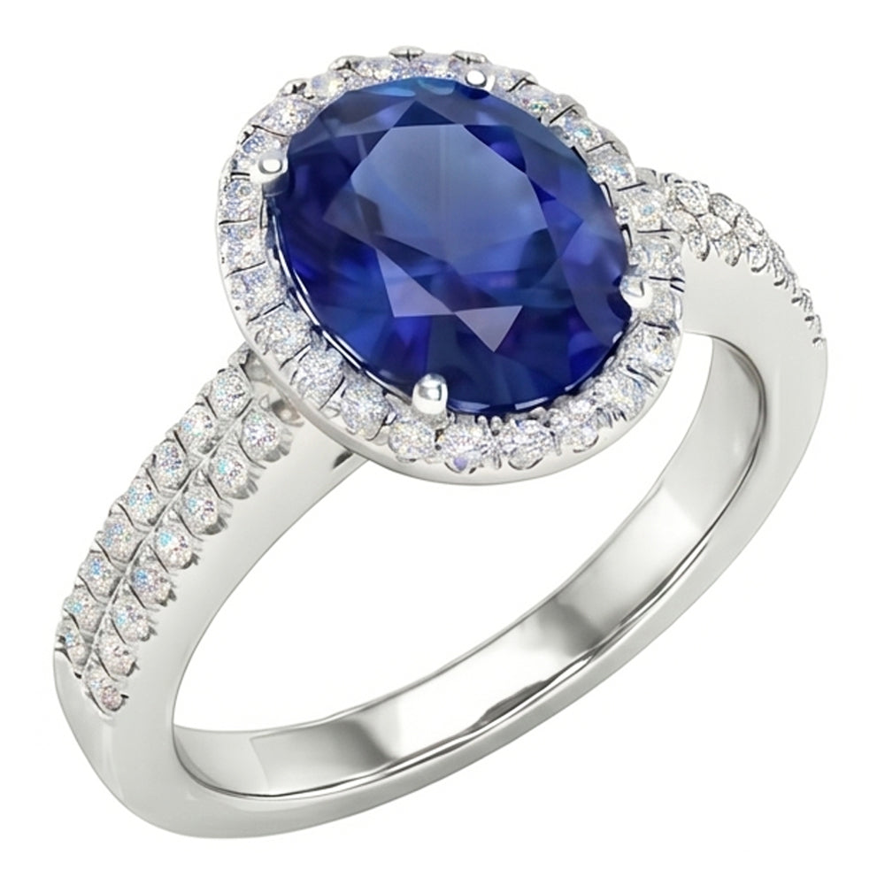 echter oval diamant 7.01Karat ring Vorderansicht