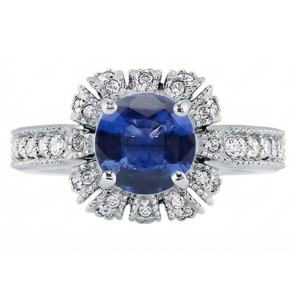 echter round diamant 3.20Karat ring Vorderansicht