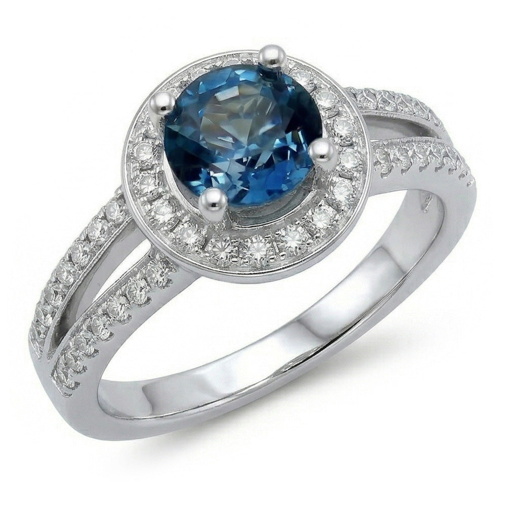 echter round diamant 4Karat ring Vorderansicht