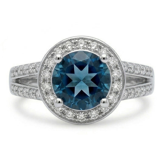echter round diamant 4Karat ring Seitenansicht