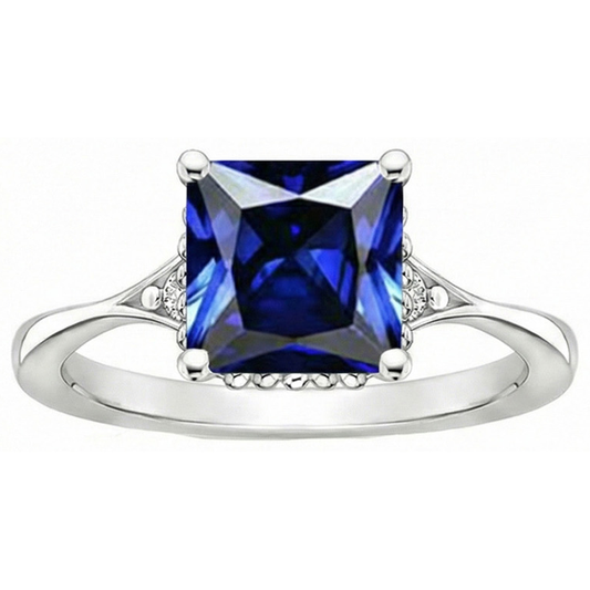 echter round diamant 3.75Karat ring Draufsicht