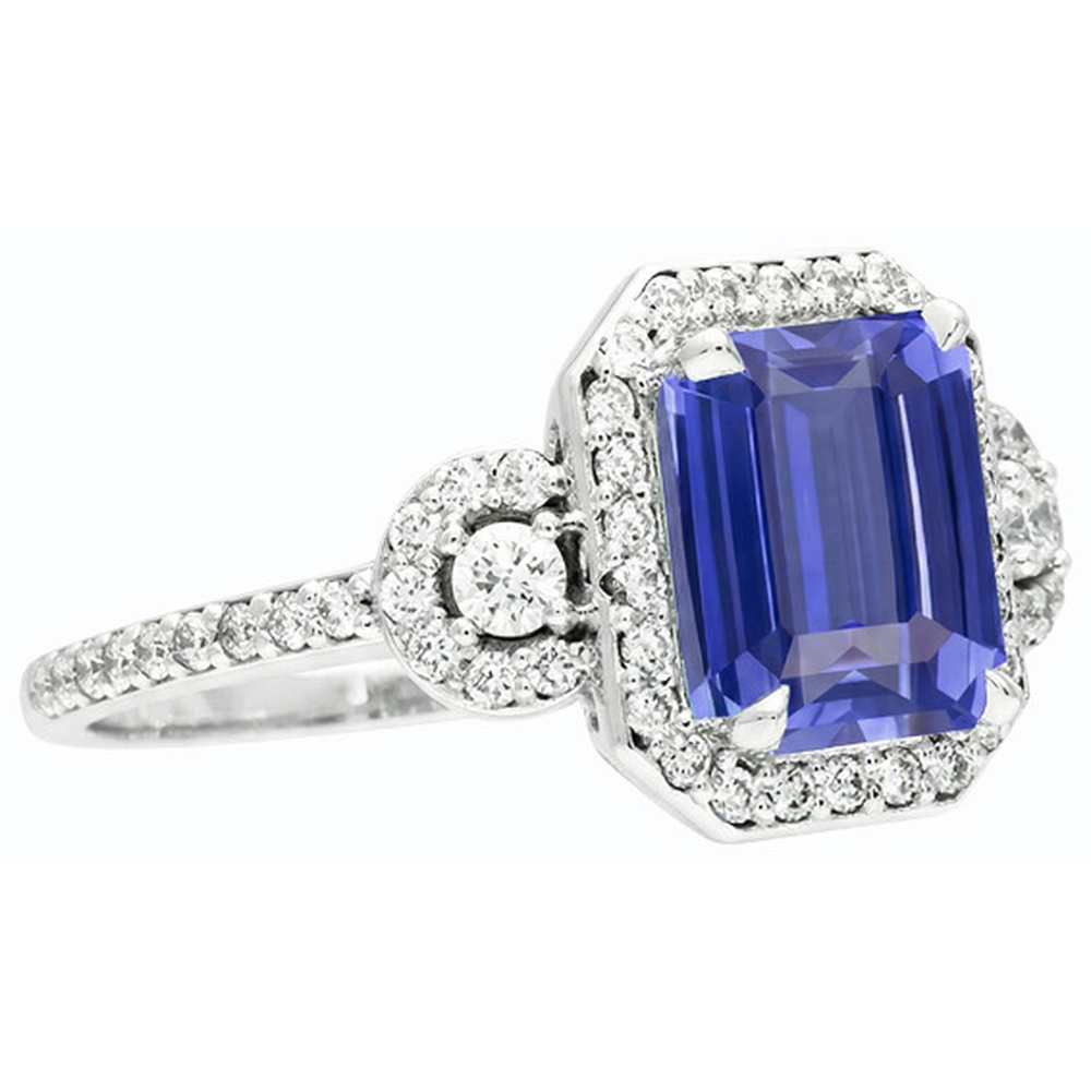 echter round diamant 4.50Karat ring Profilansicht