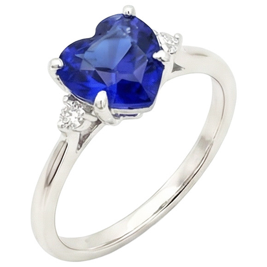 echter heart diamant 2Karat ring Vorderansicht