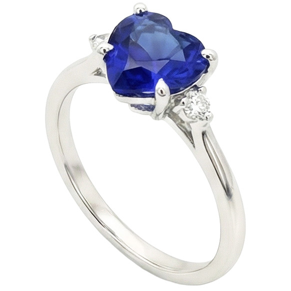 echter heart diamant 2Karat ring Detailansicht