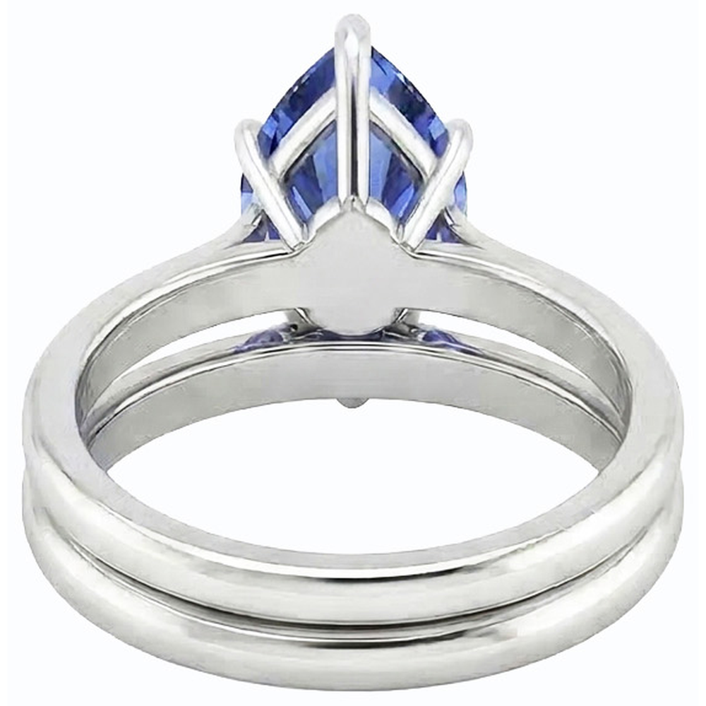 echter pear diamant 2Karat ring Seitenansicht