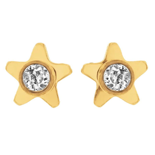 Star Style Echt Diamant Ohrstecker alter Bergmann 2 Karat Gelbgold 14K