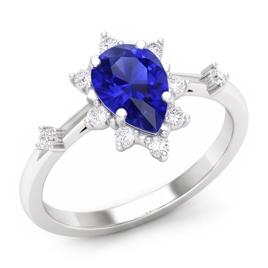 Stern Kornblumenblauer Saphir Farbstein-Ring 1,50 Karat – 14K