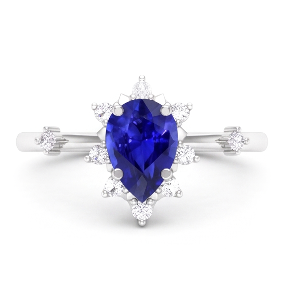 Stern Kornblumenblauer Saphir Farbstein-Ring 1,50 Karat – 14K
