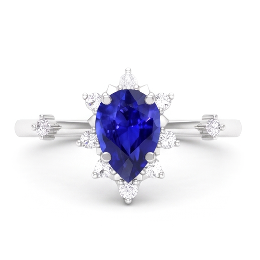 Stern Kornblumenblauer Saphir Farbstein-Ring 1,50 Karat – 14K