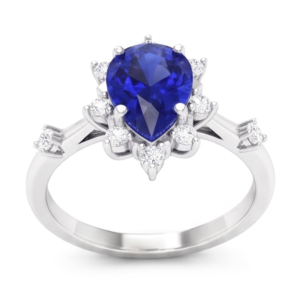 Stern Kornblumenblauer Saphir Farbstein-Ring 1,50 Karat – 14K