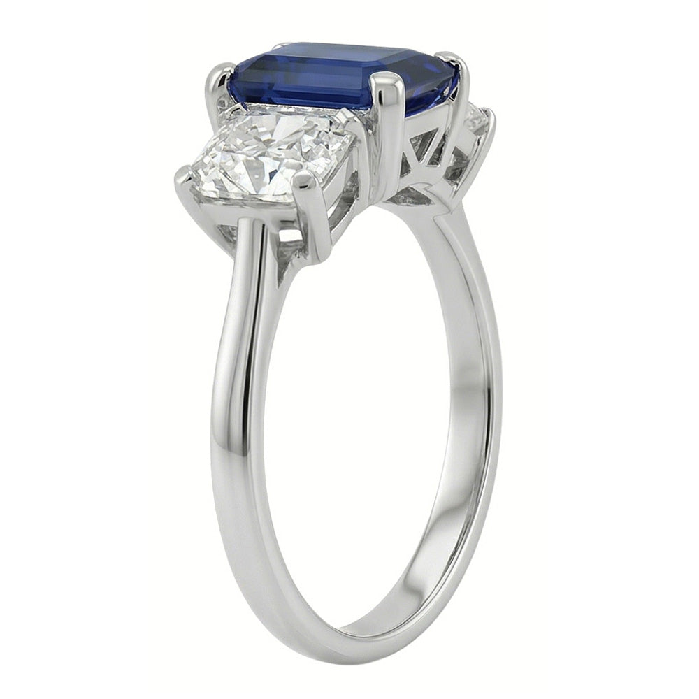 echter radiant diamant 3Karat ring Draufsicht