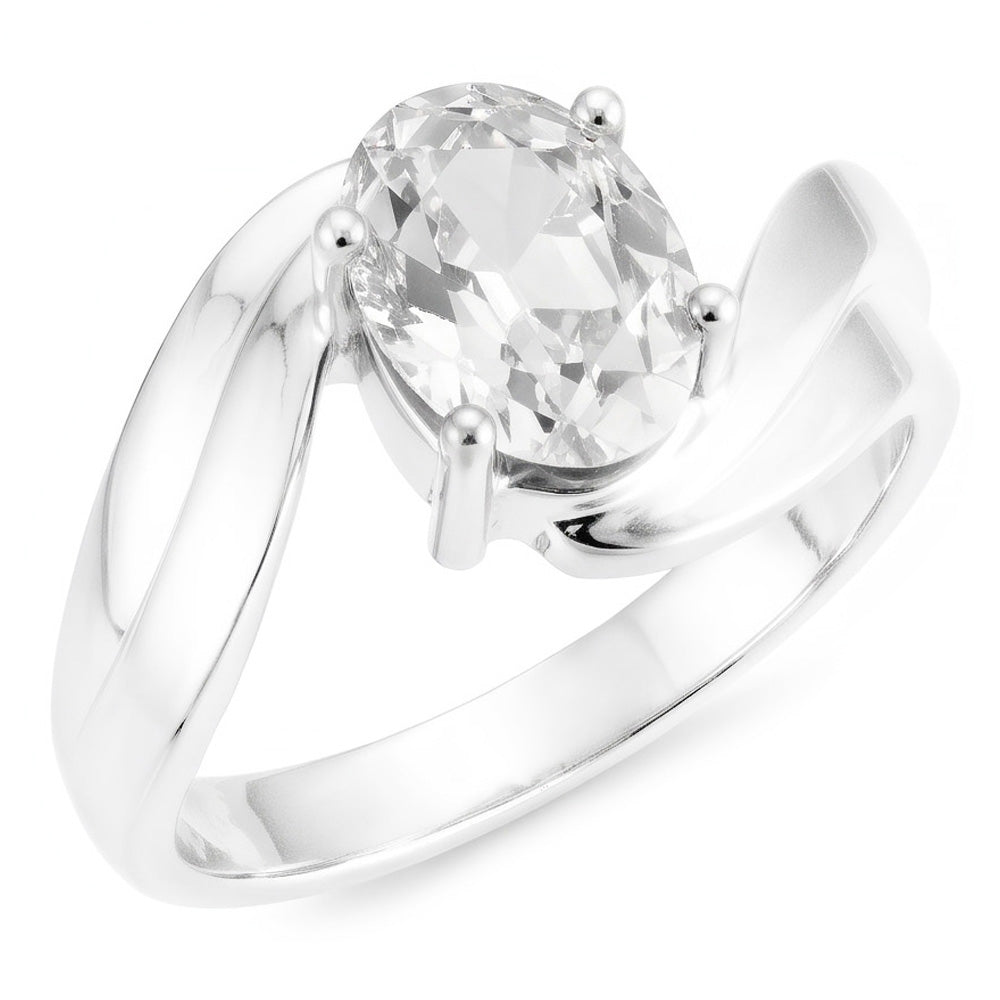 Strahlender Gedrehte Schiene Brillant Solitär-Verlobungsring – 4