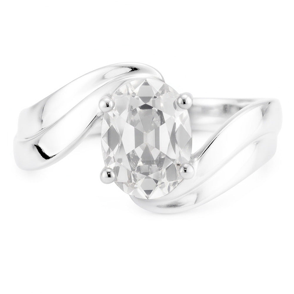 Strahlender Gedrehte Schiene Brillant Solitär-Verlobungsring – 4