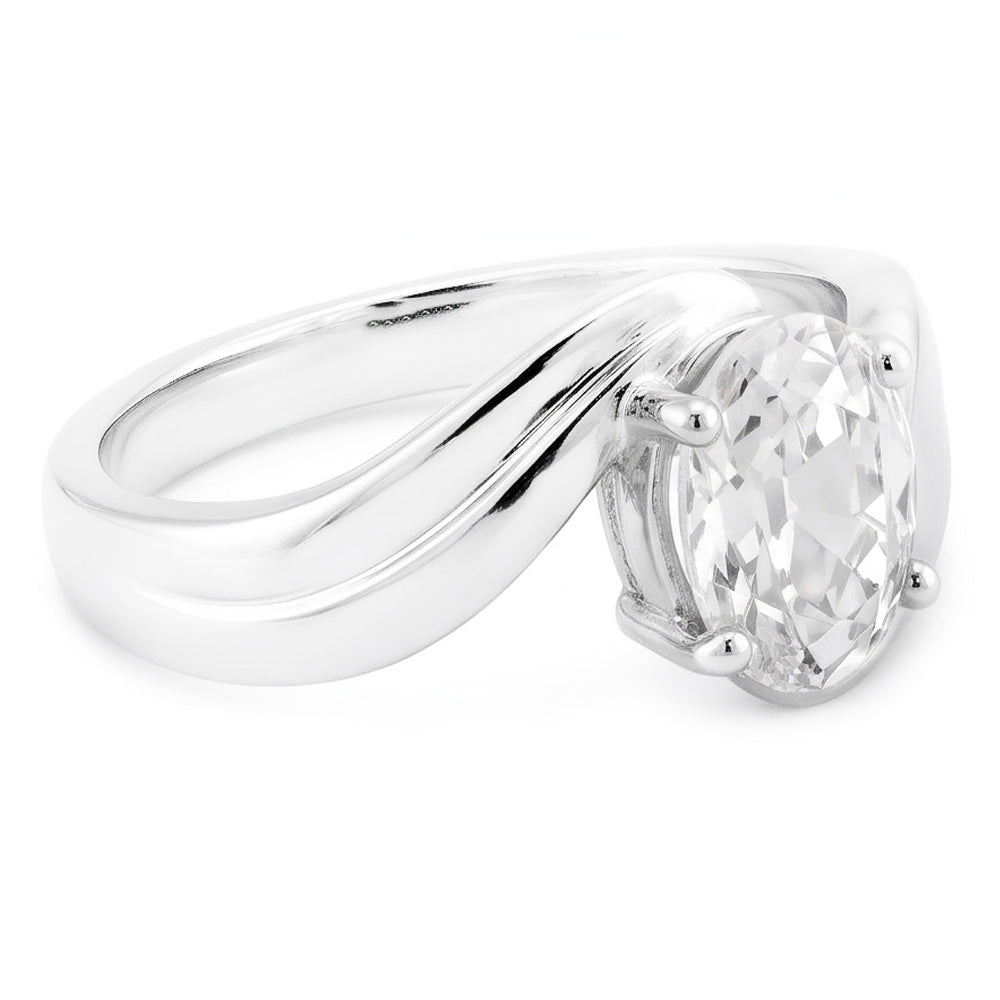 Strahlender Gedrehte Schiene Brillant Solitär-Verlobungsring – 4