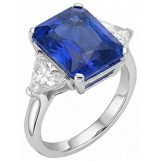Strahlender Saphir-Steinring mit 6 Carat