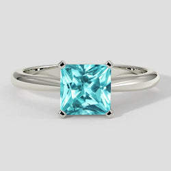Strahlender Paraiba-Ring im Kissenschliff (1,75 Karat)