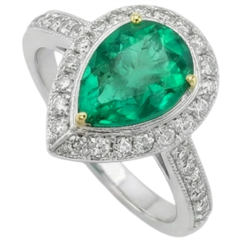 Handgemachter Edelstein-Ring 2 Karat – Detailansicht